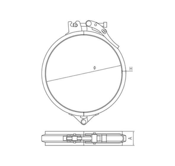 304 Stainless Steel Quick Release Toggle Clamp , 432'' Piping System