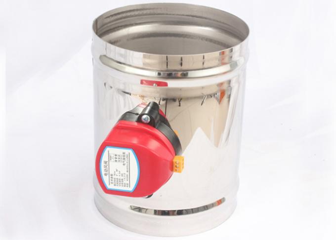 125mm Diameter Electric Air Damper , Galvanized Steel and Stainless Steel
