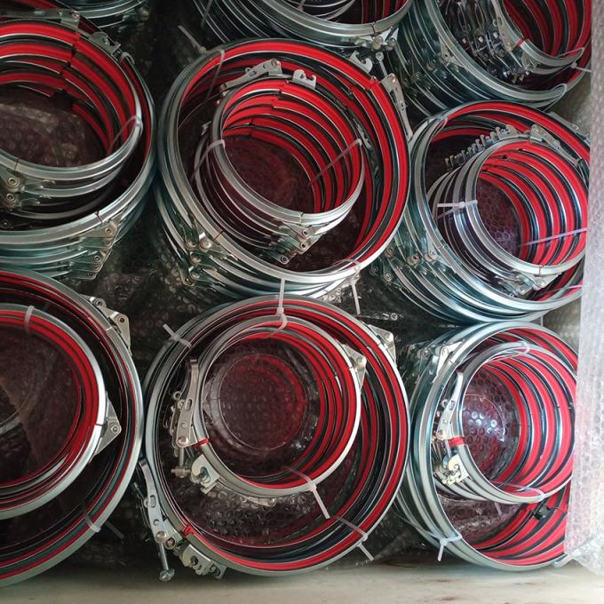 Air Conditioning 150mm Galvanized Pipe Clamp Rapid Lock Pull Rings