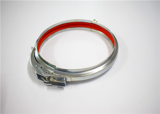 Industrial  Round Steel Air Duct Clamps Silver Color