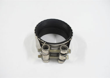 Black Rubber Heavy Duty Pipe Clamps A - Type With 2/3 Strip Band Custom Model