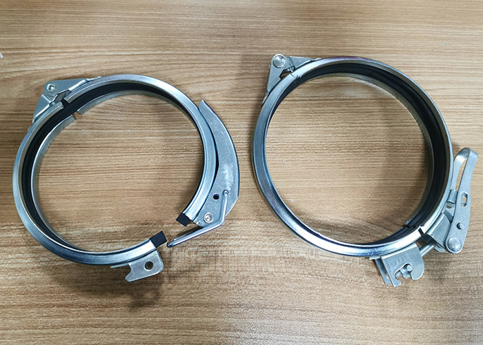 Round Duct Connector 860cm Quick Release Flange Clamp For Pipework Systems