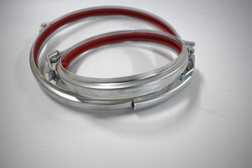 Rubber Galvanized Pipe Clamp Quick Release Ventilation Air Duct V Band 1 0 1 2mm Thickness