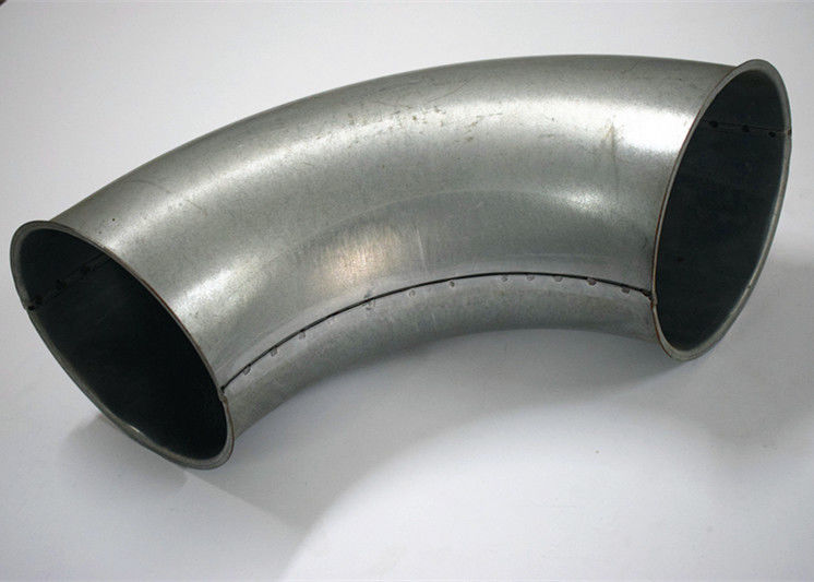 Stainless Steel Elbow Dust Collection Fittings , Sliver Dust Extraction Ducting