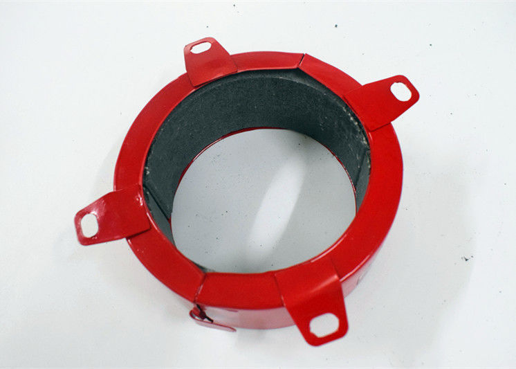 Metal Intumescent Firestop Pipe Collar Red PVC For Plastic Pipe GA3042016