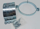 200mm Round Split Pipe Clamp Hanging Hoop For Industrial 2.5mm thickness