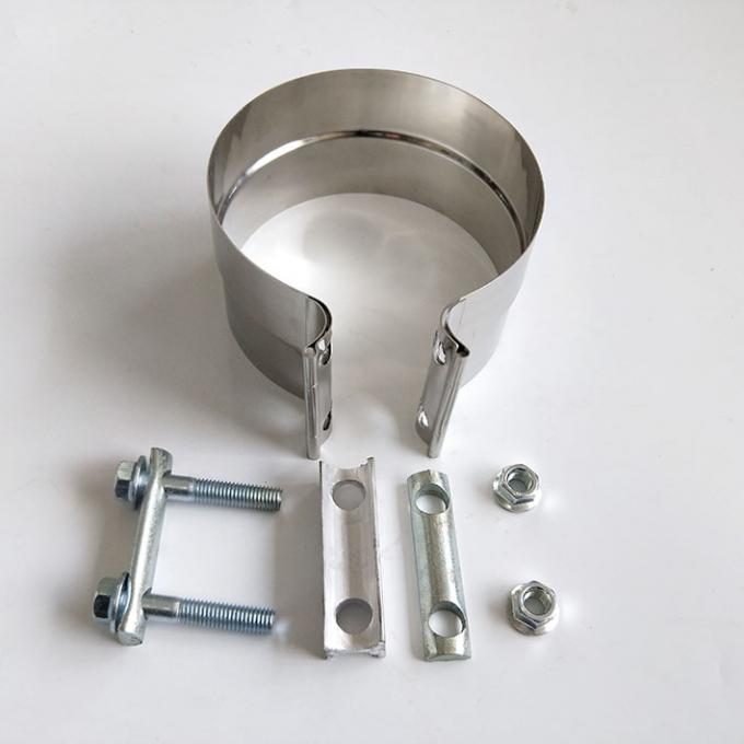 4-Pack Heavy Duty 5 Inch Stainless Steel 304 Lap Joint Exhaust Band Clamps