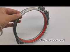 Steel 304 Bolted Type 125mm Stainless Pipe Clamp Ducting Clips With Rubber