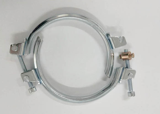 T Bolt 150mm Galvanized Steel Hose Clamp Two Parts Ring With Seal