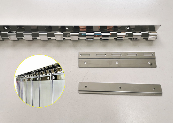 Hanging Bracket Stainless Steel Stamping Parts For Doorway Pvc Strip Curtain