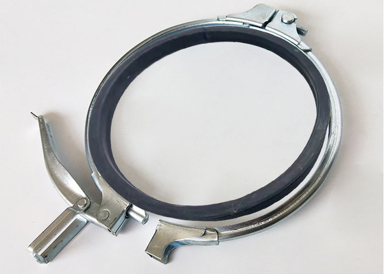 Air Duct Ventilation 150 mm Quick Release Tube Clamp 2.0mm Thickness rubber seal ring