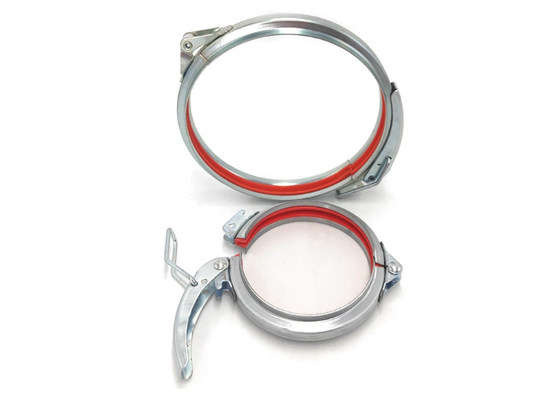 Galvanized Steel Hvac Quick Release Duct Hose Clamps 80-600mm In Ductwork