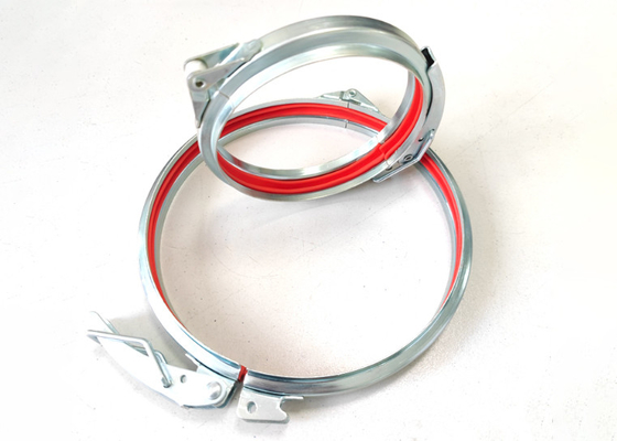 Galvanized Steel Hvac Quick Release Pipe Clamp 6 Inch Duct Ring Ducting