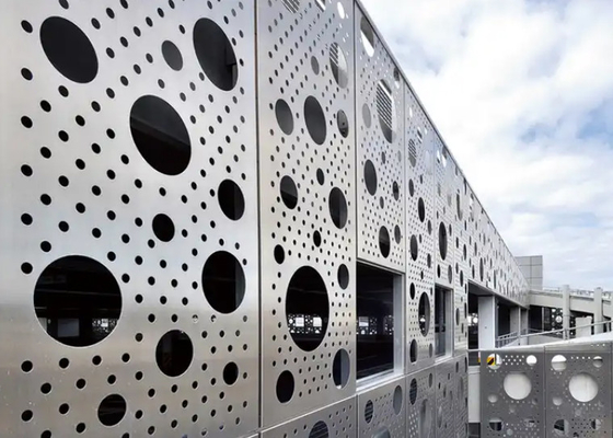 Decorative Outdoor Metal Wall Art Panels Laser Cut Perforated Metal Panels