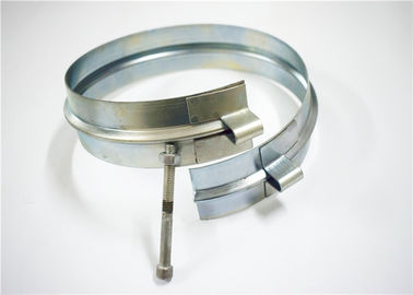 Sliver Metal Wide Pipe Clamp Galvanized Stainless Steel Tube Connection Circle Head