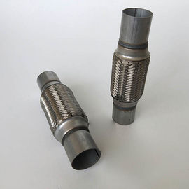Universal Metal Machined Parts Stainless Steel Exhaust Braided Flex Pipe With Nipples Extension