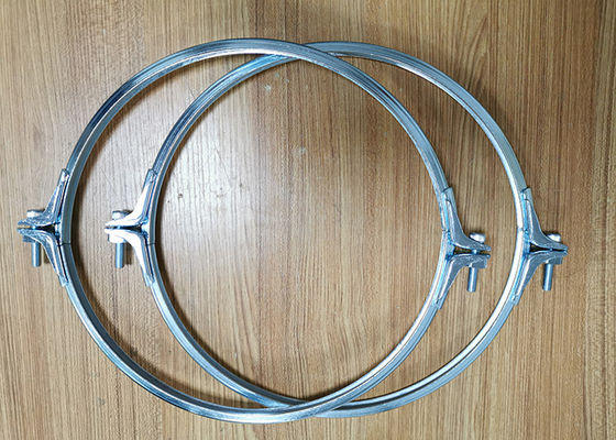 ISO 200mm 5 Inch Galvanized Pipe Clamps With Bolt And Pin