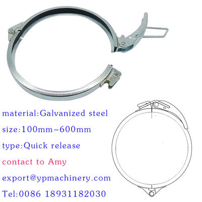 Quick Industrial Dust Collection Galvanized Pipe Clamp