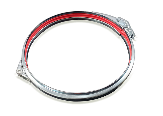 Air Conditioning 150mm Galvanized Pipe Clamp Rapid Lock Pull Rings