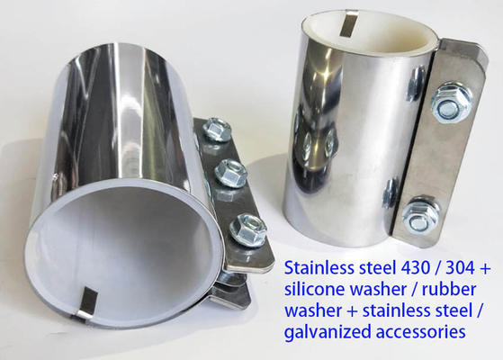 Stainless 430 / 304 Galvanized Steel Pipe Coupling Of Pneumatic Conveying Systems