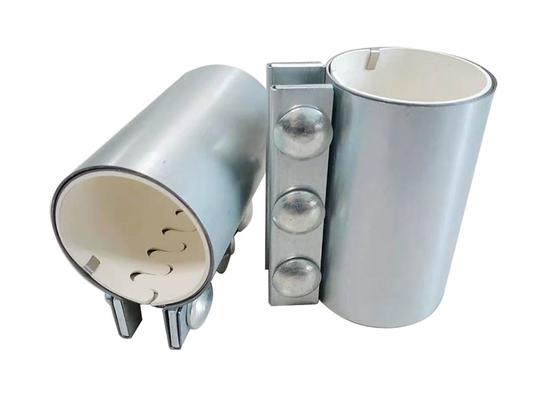 Double Layer Protective Sleeve 6 Steel Pipe Coupling Galvanized With Nitrile Rubber Gasket