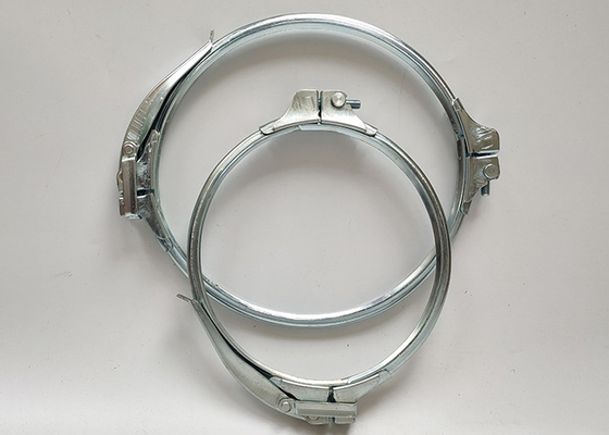 Duct Heavy Duty Pipe Clamps Galvanised Steel Quick Lock Ring With Sealant
