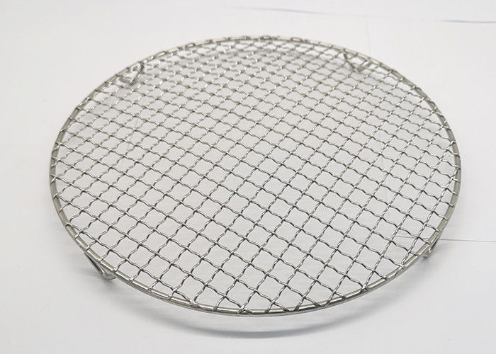 Cooling Rack Steam Grill Stainless Steel Barbecue Mesh 55cm With Feet