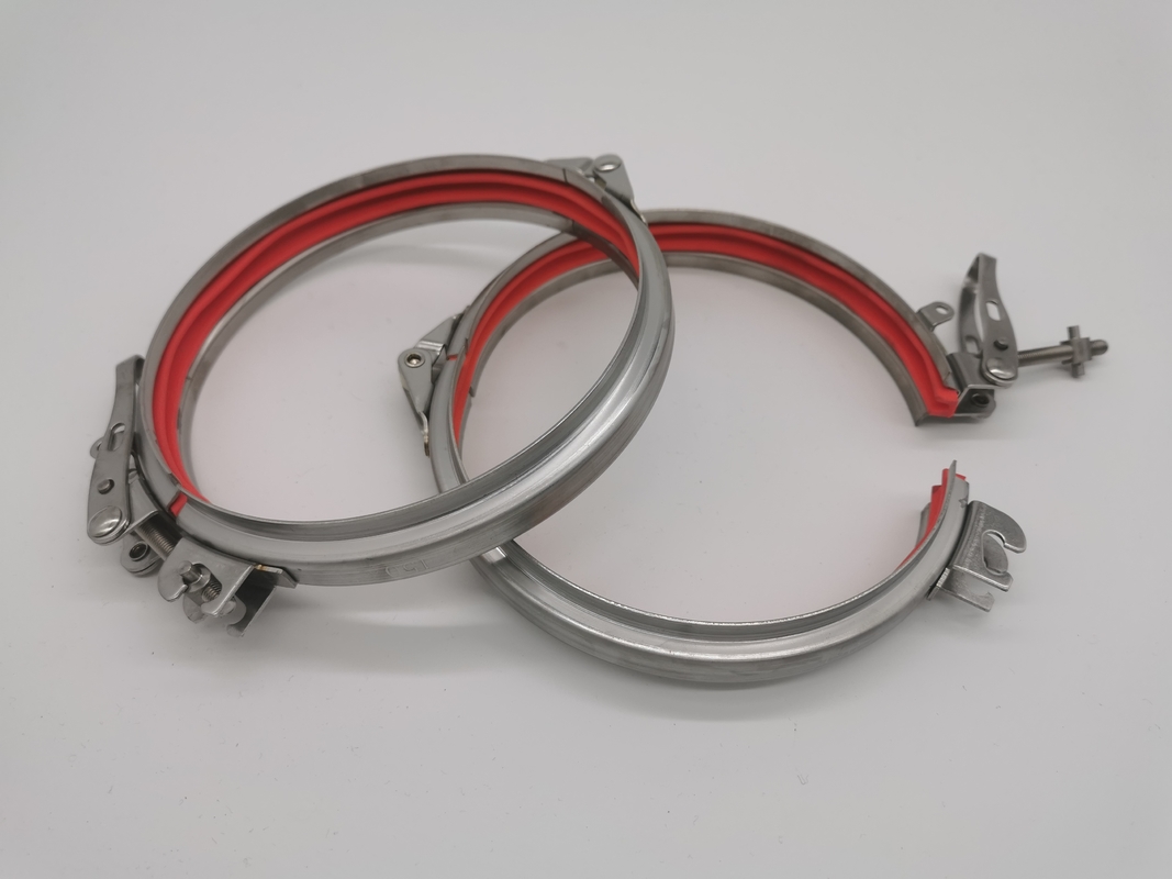 Stainless Steel 304 Quick Release Duct Hose Clamp With Rubber
