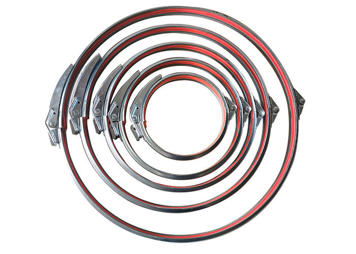 80600mm Galvanized Air Duct Clamps Quick Release Pipe Clamps
