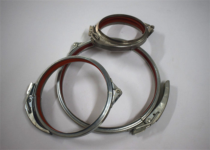 High Anti Rust Industrial Quick Release Clamps , Inner Rubber Ring Pipe