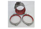 Handle Spiral Quick Release Duct Hose Clamp Red Seal Ring Stainless Steel 304 / 316