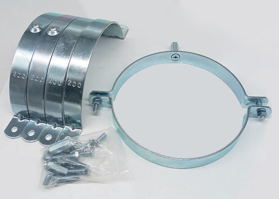 200mm Round Split Pipe Clamp Hanging Hoop For Industrial 2.5mm thickness