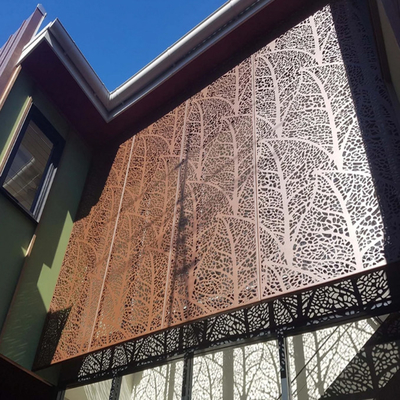 8mm Laser Cut Decorative Panels Oxidation Treatment