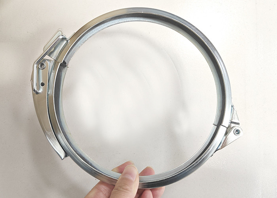 180mm Round Quick Release Duct Clamps Air V Band Ventilation Flange Clamp