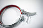 Circle Galvanized Ventilation Duct Clamps With Red Rubber Quick Lock Fittings