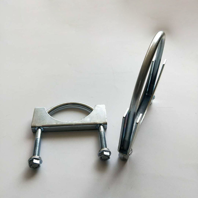 Galvanized Steel Auto Spare Parts 2.5&quot; U Bolt Type Clamp For Piping Clamp