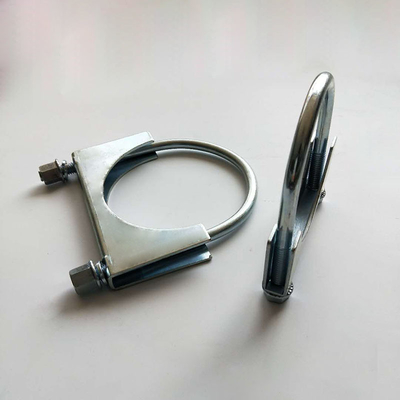 Galvanized Steel Auto Spare Parts 2.5&quot; U Bolt Type Clamp For Piping Clamp
