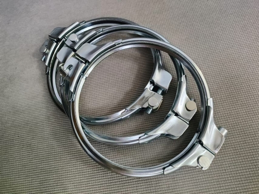 Heavy Duty 2.0mm Galvanized Pipe Clamps Ventilation Release Quick  Ducting Metal Clamps