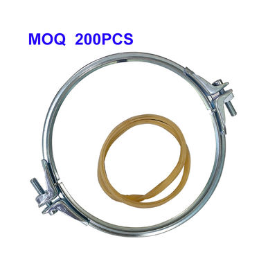 Heavy Duty Pipe Clamps with Adjustable Gasket Thickness and Two-Piece Structure for Dust Collection Systems in SUS304