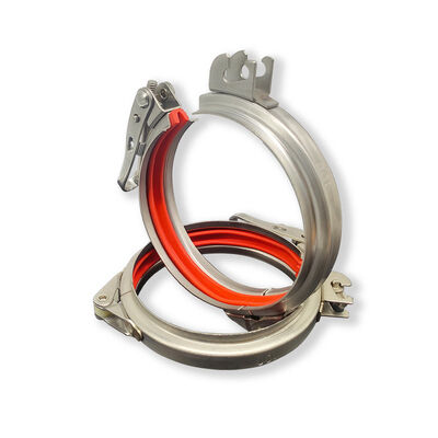 SUS304 Quick Release Pipe Clamp Rapid Lock Duct Ring Drum Locking Ring Clamps