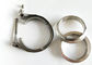 Stainless Heavy Duty Pipe Clamps Exhaust Type V Band Clamp Flat Flange