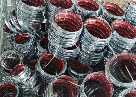 Quick Release Durable Galvanised Tube Clamps , Seamless Galvanized Steel Pipe Clamps