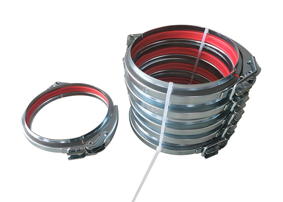 Galvanized Quick Connect Duct Pipe Clamp With Lock For Flange Pipe And Pressed Bends