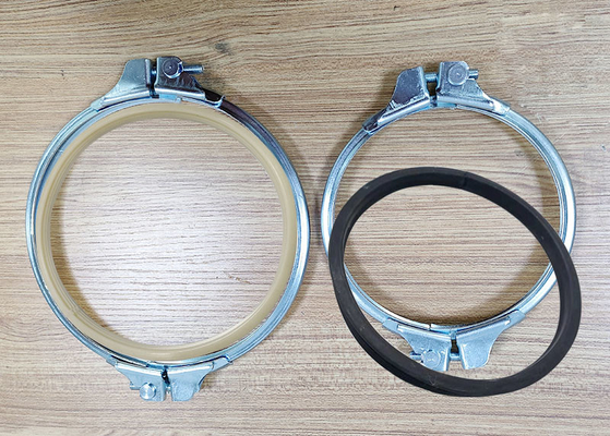Heavy Duty Steel Pipe Clamps For Dust Removal Normal Pressure & Temperature