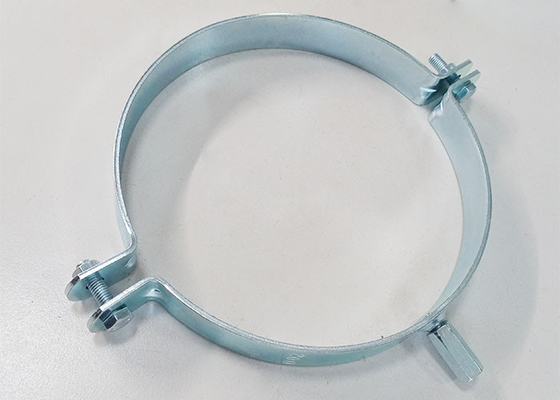Galvanized Carbon Steel Round Double Bolt Clamp Split Hanging Hoop Pipe Clamp