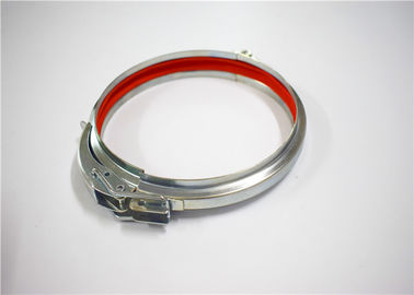 White OEM Quick Release Pipe Clamp With Rubber Industry Dust Removal Water