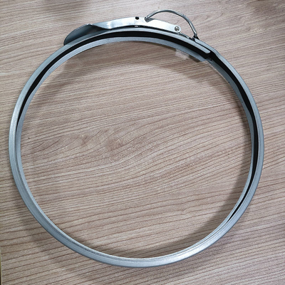 5 Inch ID Galvanized Duct Roll Clamp Quick Release Pipe Clamp Galvanized Steel