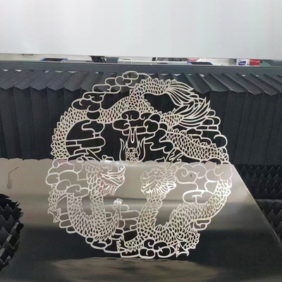 Building Stainless Steel Plate Laser Engraving With Laser Cut Plant And Animal Patterns