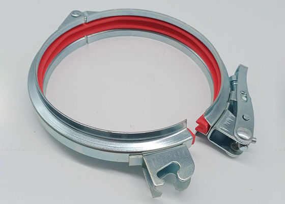 Rubber Sealing Ring Dust Removal Flange 120mm Galvanized Pipe Clamp For Connection